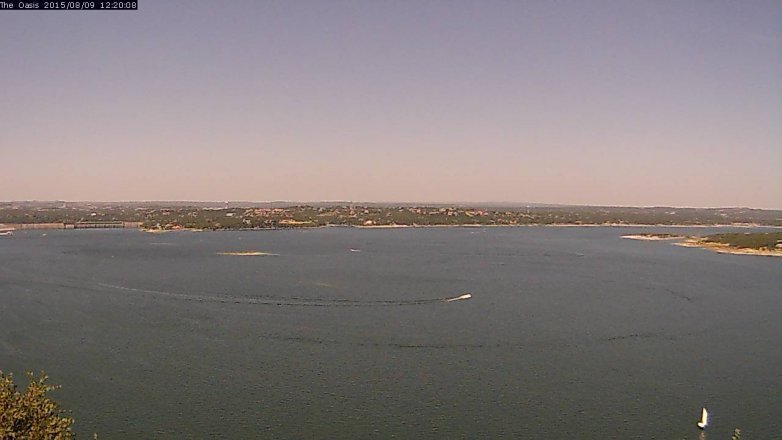 Lake Travis webcam, August 9, 2015 11:25 AM CT
