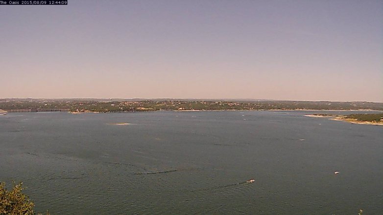 Lake Travis webcam, August 9, 2015 11:50 AM CT