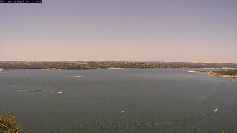 Lake Travis webcam, August 9, 2015 12:20 PM CT