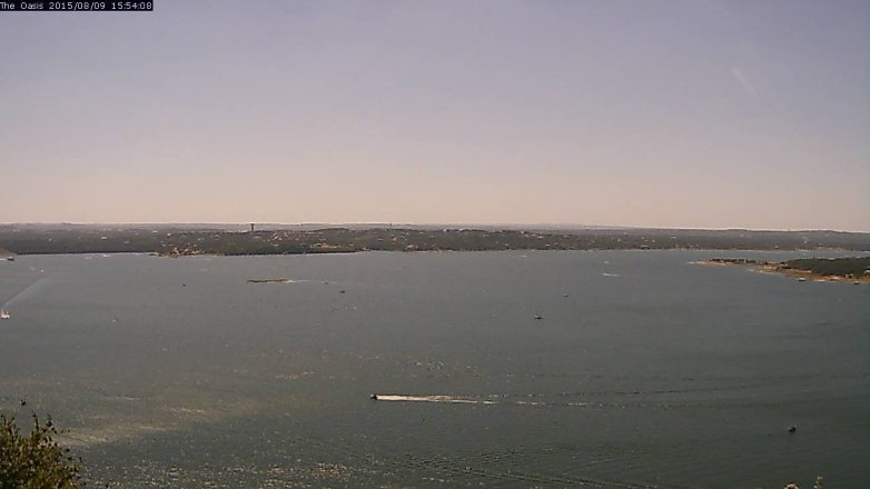 Lake Travis webcam, August 9, 2015 3:00 PM CT