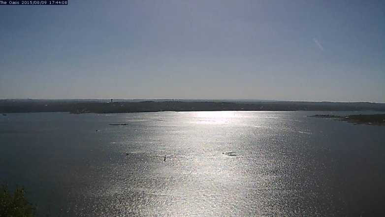 Lake Travis webcam, August 9, 2015 4:50 PM CT