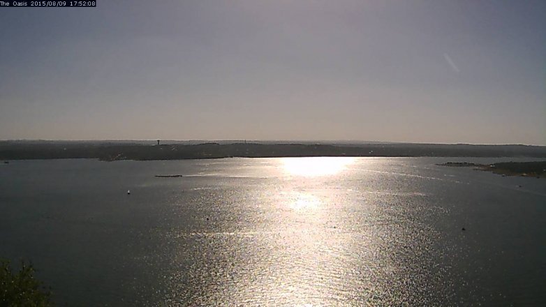 Lake Travis webcam, August 9, 2015 5:00 PM CT