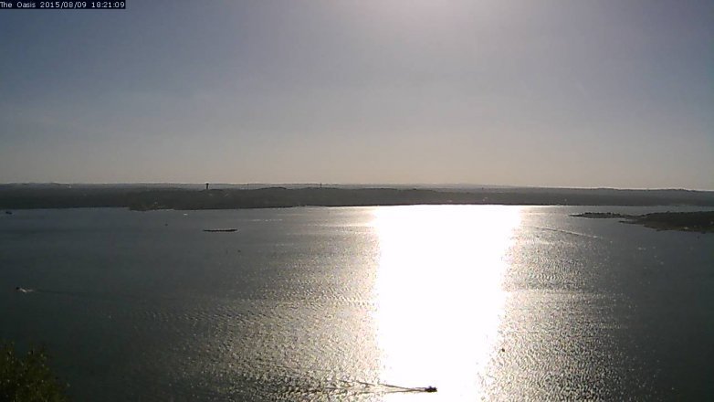 Lake Travis webcam, August 9, 2015 5:30 PM CT
