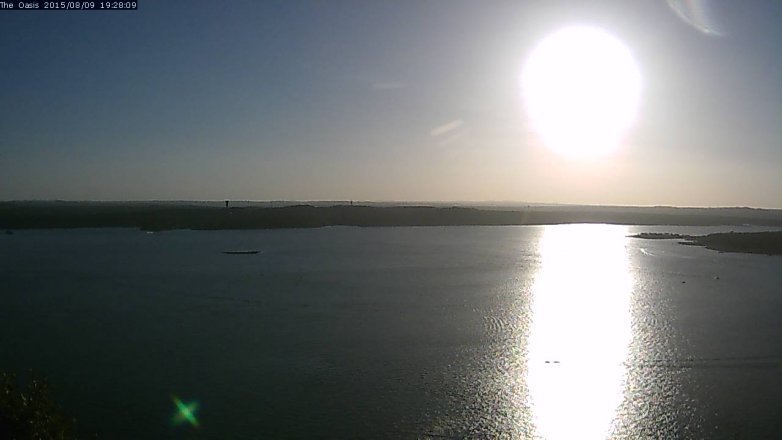 Lake Travis webcam, August 9, 2015 6:35 PM CT