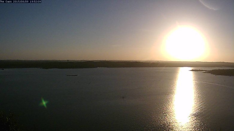 Lake Travis webcam, August 9, 2015 7:00 PM CT