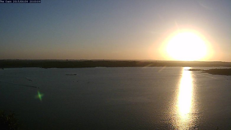 Lake Travis webcam, August 9, 2015 7:05 PM CT