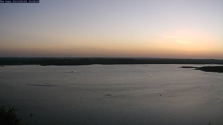 Lake Travis webcam, August 9, 2015 7:35 PM CT