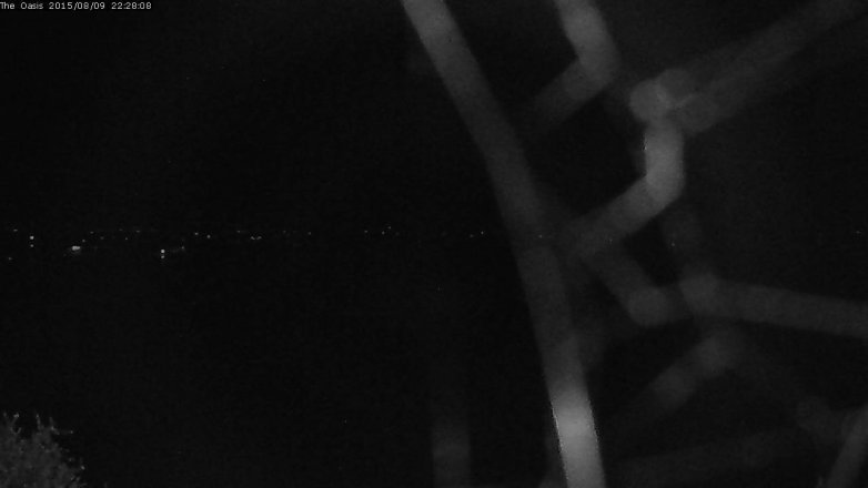 Lake Travis webcam, August 9, 2015 9:35 PM CT