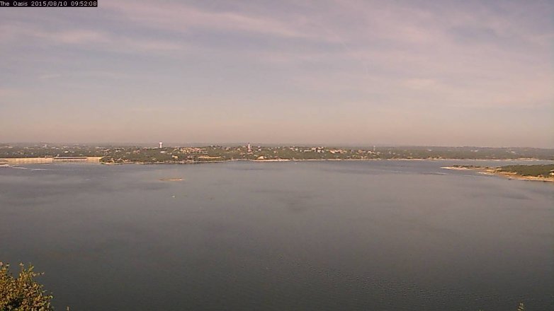 Lake Travis webcam, August 10, 2015 9:00 AM CT