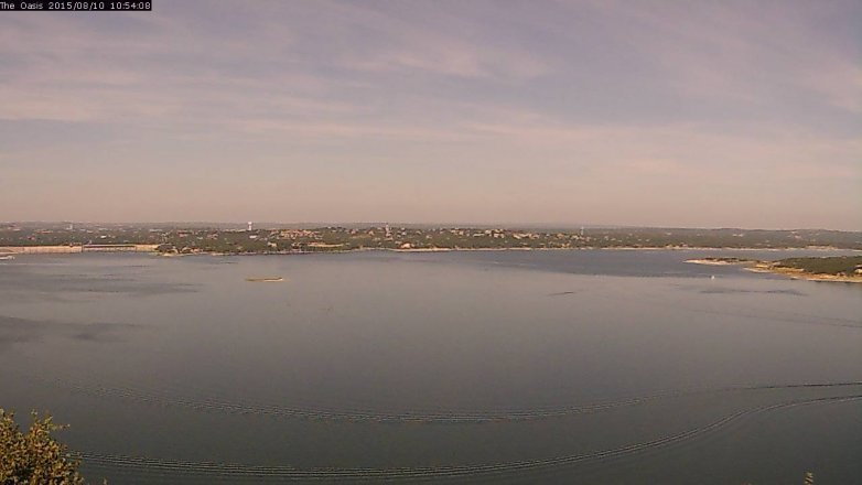 Lake Travis webcam, August 10, 2015 10:00 AM CT