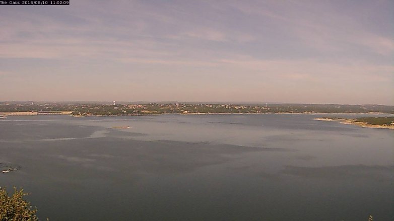 Lake Travis webcam, August 10, 2015 10:10 AM CT