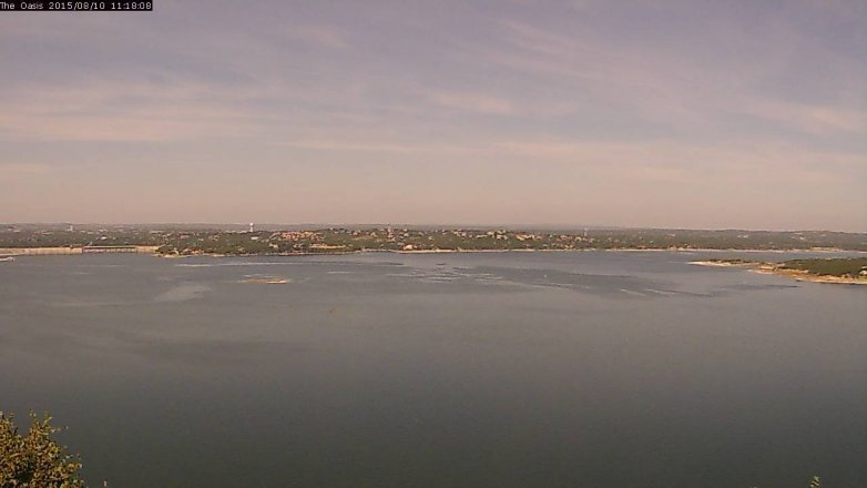 Lake Travis webcam, August 10, 2015 10:25 AM CT