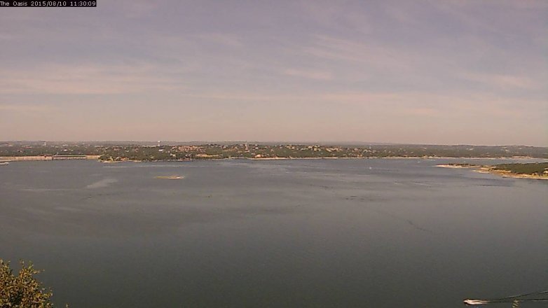 Lake Travis webcam, August 10, 2015 10:35 AM CT