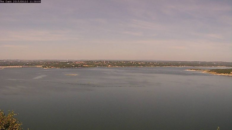 Lake Travis webcam, August 10, 2015 10:45 AM CT