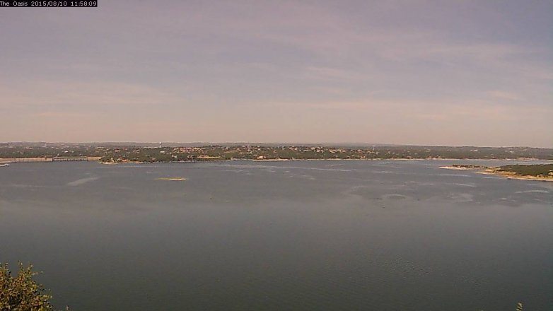 Lake Travis webcam, August 10, 2015 11:05 AM CT
