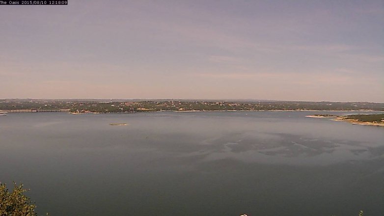 Lake Travis webcam, August 10, 2015 11:25 AM CT