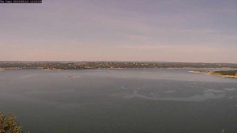 Lake Travis webcam, August 10, 2015 11:30 AM CT