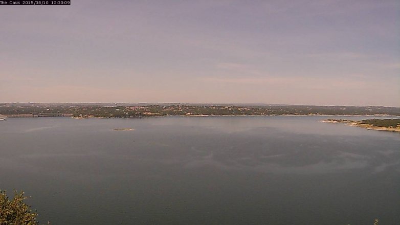 Lake Travis webcam, August 10, 2015 11:35 AM CT