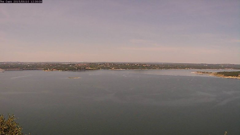 Lake Travis webcam, August 10, 2015 11:45 AM CT