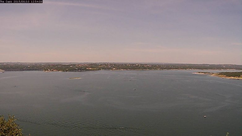 Lake Travis webcam, August 10, 2015 12:00 PM CT