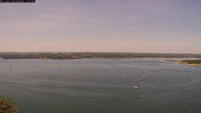 Lake Travis webcam, August 10, 2015 12:20 PM CT