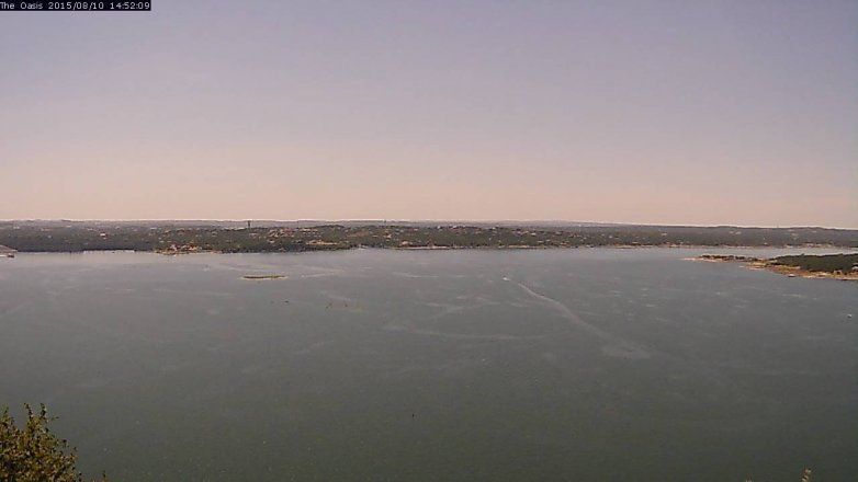 Lake Travis webcam, August 10, 2015 2:00 PM CT
