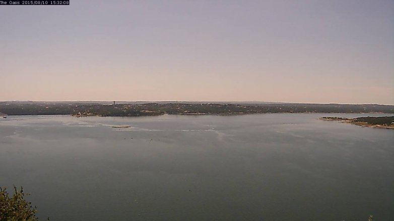 Lake Travis webcam, August 10, 2015 2:40 PM CT