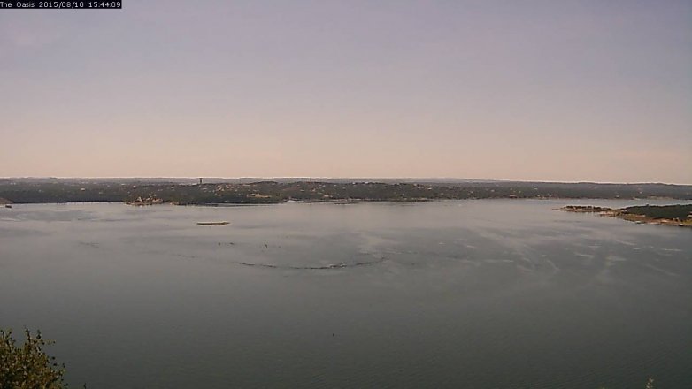 Lake Travis webcam, August 10, 2015 2:50 PM CT