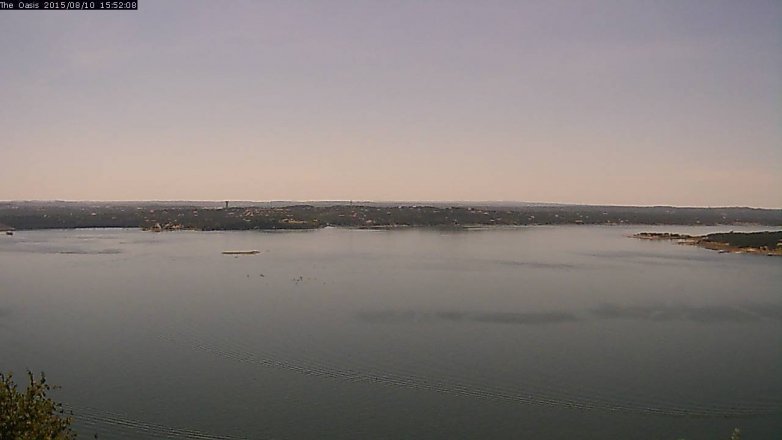 Lake Travis webcam, August 10, 2015 3:00 PM CT