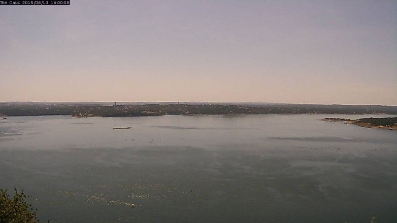 Lake Travis webcam, August 10, 2015 3:05 PM CT