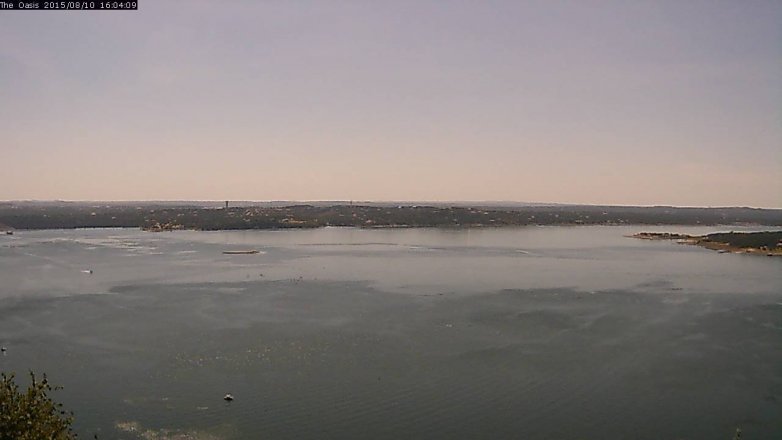 Lake Travis webcam, August 10, 2015 3:10 PM CT