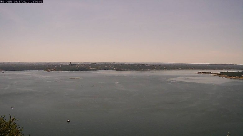 Lake Travis webcam, August 10, 2015 3:15 PM CT