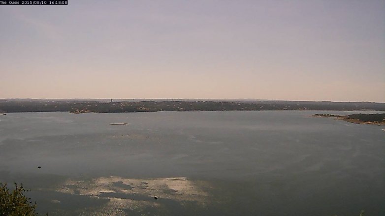 Lake Travis webcam, August 10, 2015 3:25 PM CT