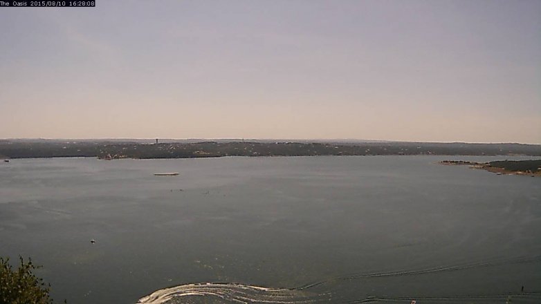 Lake Travis webcam, August 10, 2015 3:35 PM CT