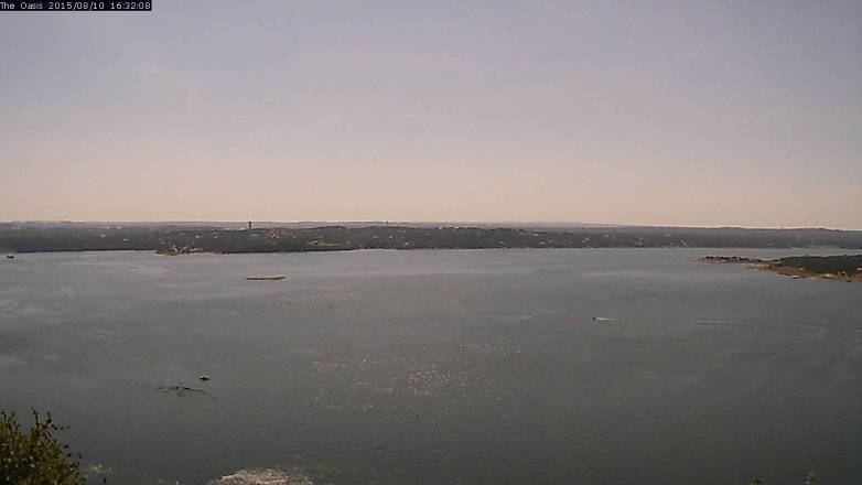 Lake Travis webcam, August 10, 2015 3:40 PM CT