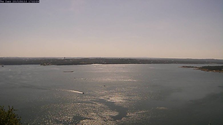 Lake Travis webcam, August 10, 2015 4:10 PM CT