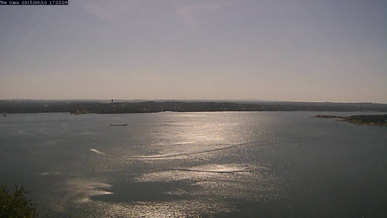 Lake Travis webcam, August 10, 2015 4:30 PM CT
