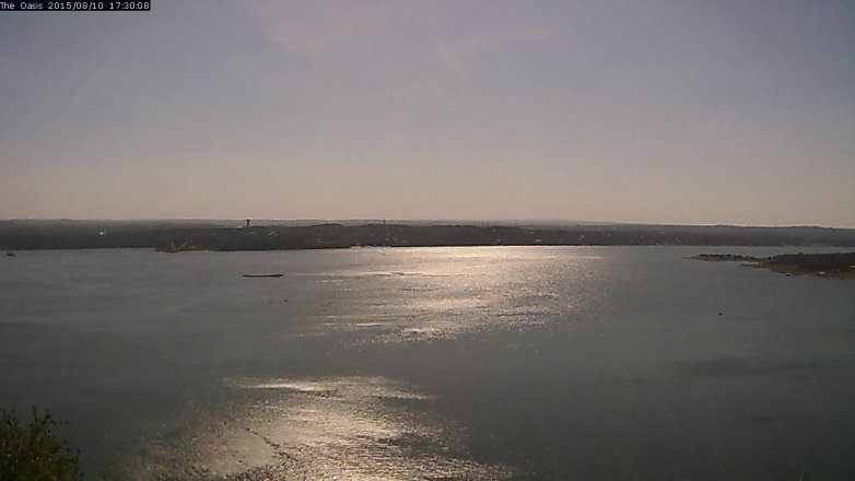 Lake Travis webcam, August 10, 2015 4:35 PM CT