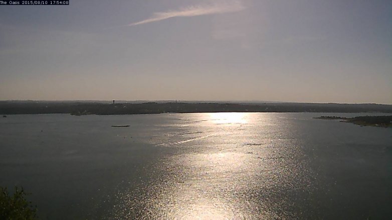 Lake Travis webcam, August 10, 2015 5:00 PM CT
