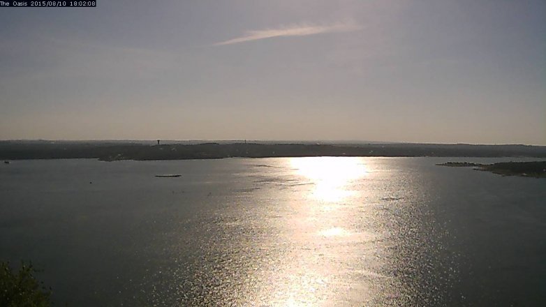 Lake Travis webcam, August 10, 2015 5:10 PM CT