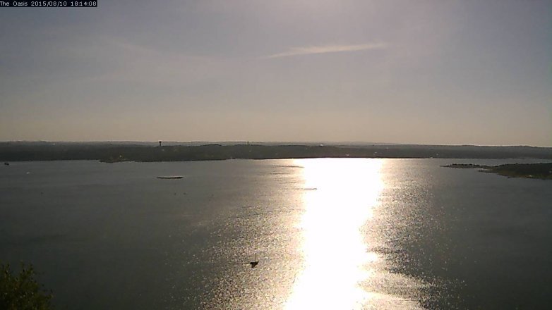 Lake Travis webcam, August 10, 2015 5:20 PM CT