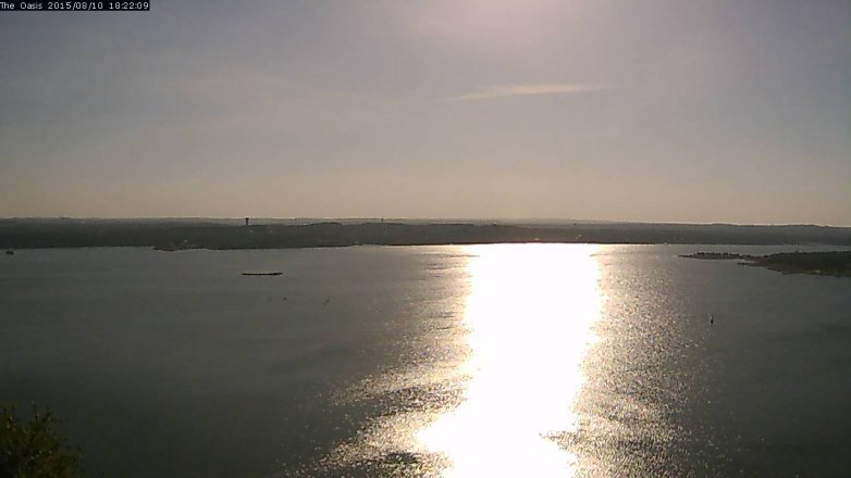 Lake Travis webcam, August 10, 2015 5:30 PM CT