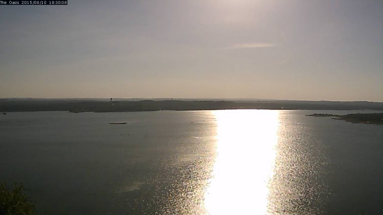 Lake Travis webcam, August 10, 2015 5:35 PM CT