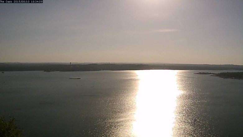 Lake Travis webcam, August 10, 2015 5:40 PM CT