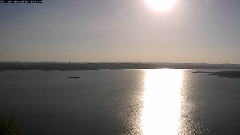 Lake Travis webcam, August 10, 2015 6:00 PM CT