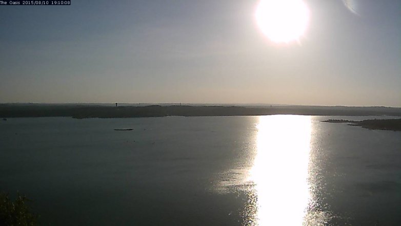 Lake Travis webcam, August 10, 2015 6:15 PM CT