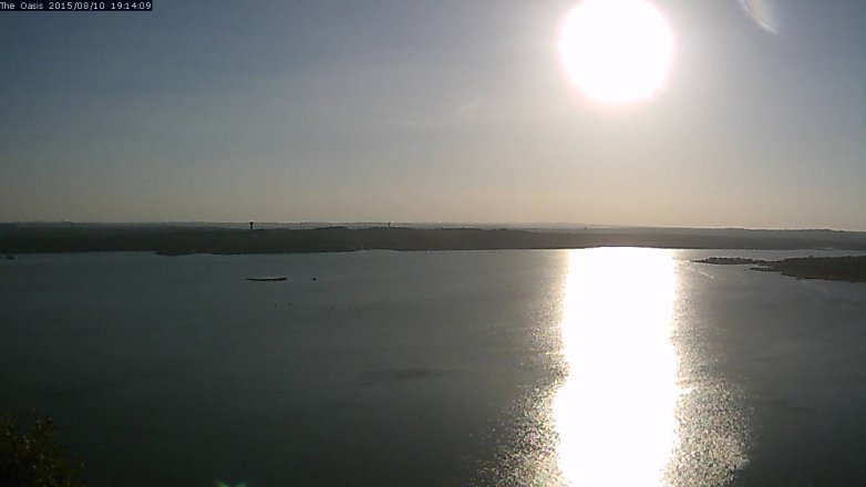 Lake Travis webcam, August 10, 2015 6:20 PM CT
