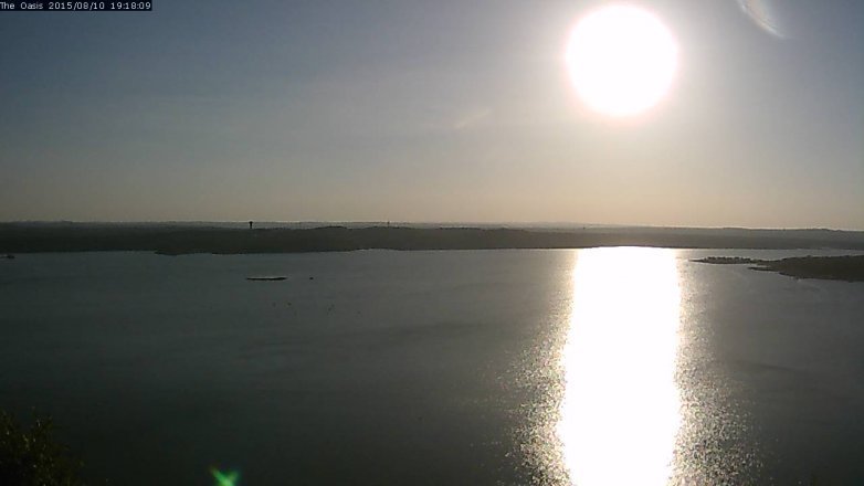 Lake Travis webcam, August 10, 2015 6:25 PM CT