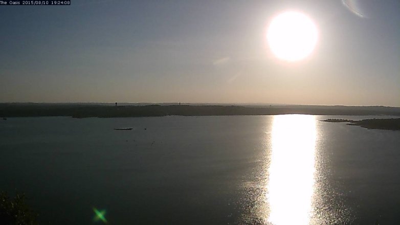 Lake Travis webcam, August 10, 2015 6:30 PM CT