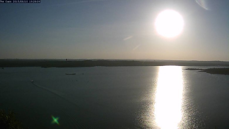 Lake Travis webcam, August 10, 2015 6:35 PM CT